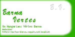 barna vertes business card